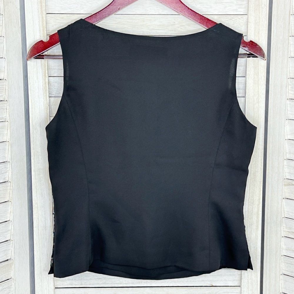 Kasper Petites Sequin Front Camisole Tank Top‎ Black Size 2P Party Evening - Picture 8 of 12